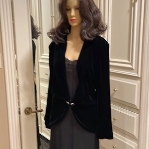 Vintage black velvet jacket, size 10